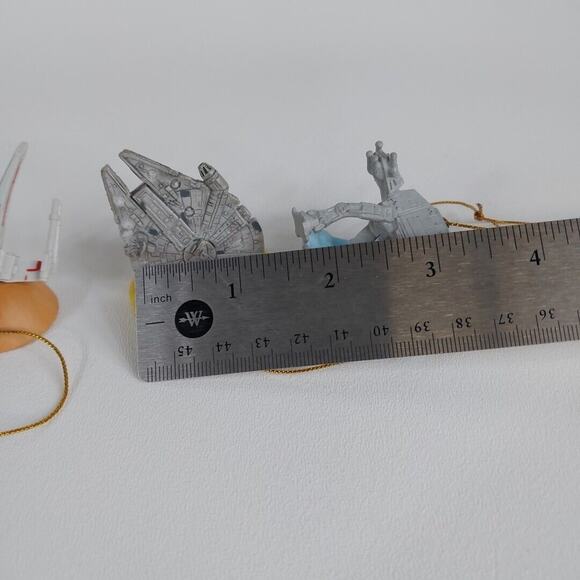 Star Wars Vehicle Christmas Ornaments AT-AT Millenium Falcon X Wing - Picture 3 of 4